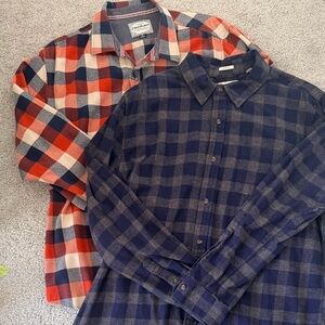 Men's XL Plaid Flannel Shirts- Flag & Anthem, Hawker Rye